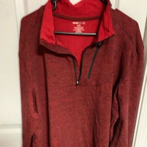 Men’s red Swiss gear pullover shirt